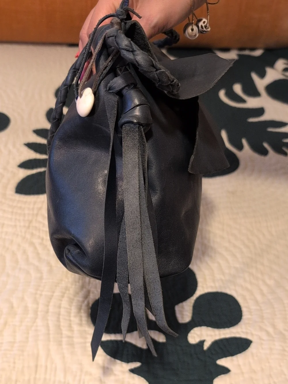 Sky Cody Blue Leather Crossbody Bag - Made In Hawaii